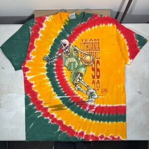 Vintage 1996 Grateful Dead Lithuania Basketball Liquid Blue Single Stitch Shirt